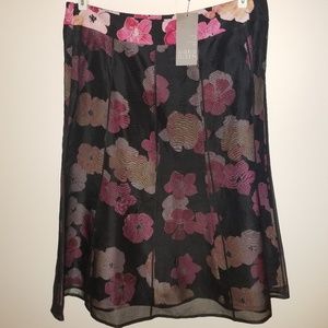 Red Pink Black Flower Skirt